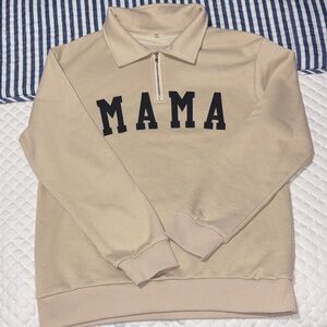 Zip neck MAMA sweat shirt sz M New